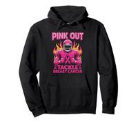 Pink out Tackle - Pallone da Calcio Contro Il Cancro al Felpa con Cappuccio