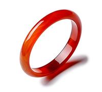 Pink Palm Braccialetti da donna in giada rossa, vintage, calcedonio naturale, gioielli alla moda, con scatola per gioielli, 56-62 mm (62 mm)