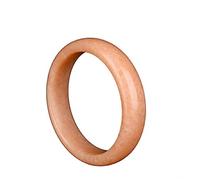 Pink Palm Braccialetti da donna in giada, stile cinese, classico, giallo, rotondo, braccialetti in giadeite naturale, per donne e mamme, 58-60 mm (58)