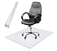 Pink Palm Tappetino trasparente per sedia da ufficio, rettangolare, per pavimenti in legno duro, protezione per pavimenti in PVC trasparente, per casa e ufficio, 1,5 mm, tappetino in plastica per