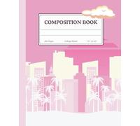 Pink Palm Tree Journal: Miami Sunset City Design for College Ruled Note Taking (200 Pages, 7.5 x 9.25): Cute Retro Skyline Stationery Gift for Teens, Girls, Women, and Vacation Lovers