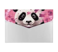 Pink Panda, cartella portadocumenti in cotone, resistente, con 6 scomparti, per schedario, ufficio, curriculum
