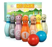Pink Papaya Birilli Bowling Bambini | Set Bowling Bambini da 12 Pezzi per Maschi e Femmine | Giocattoli per Bambini da Interno ed Esterno | Giochi Educativi