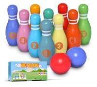 Pink Papaya Gioco a cono per bambini, set da 12 pezzi, giocattolo per esterni e interni, in legno certificato FSC, istruisce e promuove il tuo bambino