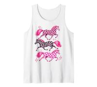 Pink Pattern Horses Western Horse Girl Leopard Zebra Canotta