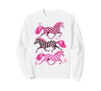Pink Pattern Horses Western Horse Girl Leopard Zebra Felpa