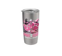 Pink Paws For Cure - Consapevolezza del cancro al seno, per amanti dei gatti Bicchiere termico in acciaio inox doppia parete