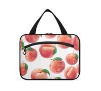 Pink Peach Hanging Toiletry Bags per le donne con gancio, Designer Chic Shave kit per le donne Viaggio Viaggio maleta para maquillaje L