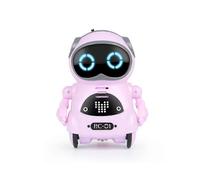(Pink)Pocket Robot Talking Interactive Dialogue Voice Recognition Record Singing Dancing Telling Story Mini Robot