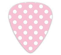 Pink Polka Dot Plaid Beauty Fashion Mask Plettri per chitarra 12 confezioni - Varietà Plettri per chitarra Plettri Sottili, Medi, Pesanti 0 .46/0,71/0,96 mm