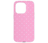 Pink Polka Dots Aesthetic Polkadots Minimalist Women Custodia per iPhone 15 Pro