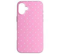 Pink Polka Dots Aesthetic Polkadots Minimalist Women Custodia per iPhone 16 Plus