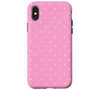Pink Polka Dots Aesthetic Polkadots Minimalist Women Custodia per iPhone X/XS