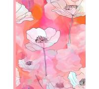 PINK POPPY COMPOSITION NOTEBOOK SELF LOVE WELLNESS JOURNAL DIARY DRAWING SKETCH PAD Pen Ink Botanical Floral Nature Art Wild Peach Rose Blush Flowers ... College Business Entrepreneur Women Teen Girl