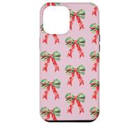 Pink Preppy Christmas Bow Pattern Custodia per iPhone 12 Pro Max