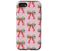 Pink Preppy Christmas Bow Pattern Custodia per iPhone SE (2020) / 7/8