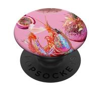 Pink Preppy Disco Ball Gamberetti Martini Cocktail Estate Divertente PopSockets PopGrip Adesivo