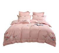 Pink Princess Style Long-Staple Cotton a Quattro RACCODIA all-Cotton Wear Cover Lince Letto (Colore: Pari Dimensione: (Abito da 7 Pezzi 2m)