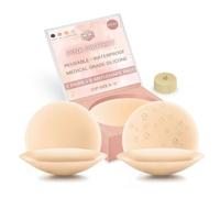 PINK PROTECT Copricapezzoli riutilizzabili in silicone da donna, confezione da viaggio, confezione da 2 paia, adesivi invisibili, cuscinetti invisibili, alla moda, riutilizzabili, nudo + e-book e $1
