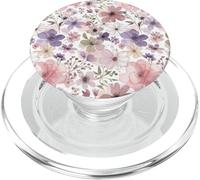 Pink Purple Flower Watercolour Floral Wildflower Cute PopSockets PopGrip per MagSafe