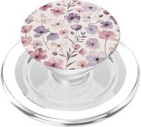 Pink Purple Flower Watercolour Floral Wildflower Cute PopSockets PopGrip per MagSafe