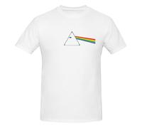 Pink Rainbow Floyd Men's Casual Shirt Short Sleeve Crewneck Cotton T-Shirts Fashion Printed Tee Top