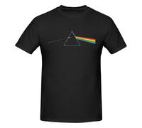 Pink Rainbow Floyd Men's Casual Shirt Short Sleeve Crewneck Cotton T-Shirts Fashion Printed Tee Top