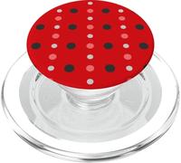 Pink & Red Black Polka Dot Ladybug Cute Lady Bug Polka Dots PopSockets PopGrip per MagSafe