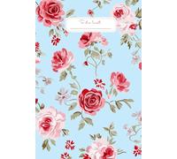 Pink-Red Roses To Do List: A delightful to do list notebook adorned with vibrant red and pink roses complemented by green leaves on a soft sky-blue background.