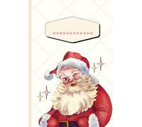 Pink Retro Christmas Notebook: Vintage Watercolor Retro Santa, Merry Christmas Journal, 6x9 Lined Notebook For Woman, Girls, Gifts For Xmas