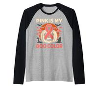 Pink Ribbon Pink Is My Boo Color Maglietta spettrale della Donna Carina Maglia con Maniche Raglan