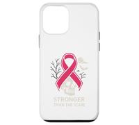 Pink Ribbon Stronger Than Scare Cool Donna Rosa Halloween Custodia per iPhone 12 mini