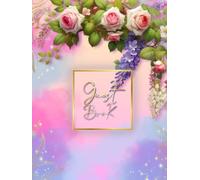 Pink Roses, Purple This elegantly designed 8.25 x 11" guest book features a sky and flowers theme and features 100 pages, inviting guests to share ... creating warm and inspiring memories.