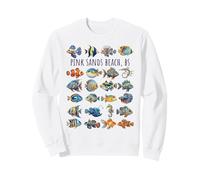 Pink Sands Beach The Bahamas Design Pesce Colorato Felpa