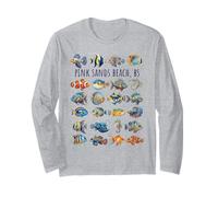 Pink Sands Beach The Bahamas Design Pesce Colorato Maglia a Manica
