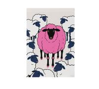 Pink Sheep Are Unique Fun bandiere da cortile per esterni banner per decorazione esterna 28x40 double face