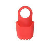 (Pink) Silicone Hanging Bag Portable Lightweight Solid Color Universal Mobile Phone Storage Pouch Beach