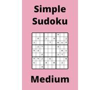 Pink Simple Sudoku Book, 9x9 Puzzles, 150 Pages, 5x8, Medium