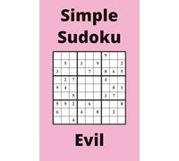 Pink Simple Sudoku Book, 9x9 Puzzles, 250 Pages, 5x8, Evil