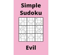 Pink Simple Sudoku Book, 9x9 Puzzles, 300 Pages, 5x8, Evil