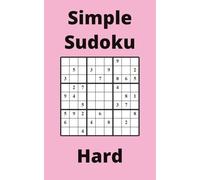 Pink Simple Sudoku Book, 9x9 Puzzles, 300 Pages, 5x8, Hard