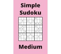 Pink Simple Sudoku Book, 9x9 Puzzles, 300 Pages, 5x8, Medium