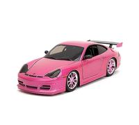 Pink Slips 1:24 W2 Porsche 911 GT3RS auto pressofusa con base, giocattoli per bambini e adulti (rosa)