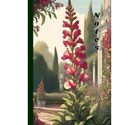 Pink Snapdragon Flower in a Victorian Garden Design Notebook