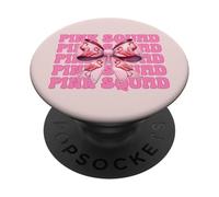 Pink Squad - Fiocco con fenicottero e cocchetta, colore: rosa PopSockets PopGrip Adesivo