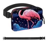 Pink Star Flamingo-783 - Marsupio unisex alla moda, sportivo, sottile, alla moda, per jogging, escursionismo, escursionismo, donna, uomo, multicolore, 4 x 23 x 15 cm, Multicolore,