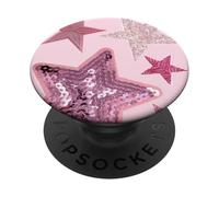 Pink Star Mosaico Y2K Stelle Carino Girly Estetica PopSockets PopGrip Adesivo