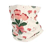 Pink Tulips 1 Ghetta da Collo Protezione UV Protezione del Viso Antivento Sciarpa A Mezza Faccia per Outdoor Adulto Estivo 25X50Cm