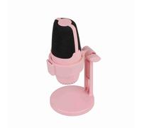 Pink USB Cardioid Condenser Microphone with RGB Light for Gaming & Streaming