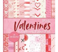 Pink Valentines Scrapbook Paper Pad: 20 Double Sided Whimsical Hearts, Lovebirds & Hand-Drawn Doodle Patterns for Crafting, Scrapbooking, Mixed Media, Decoupage, Junk Journals & More